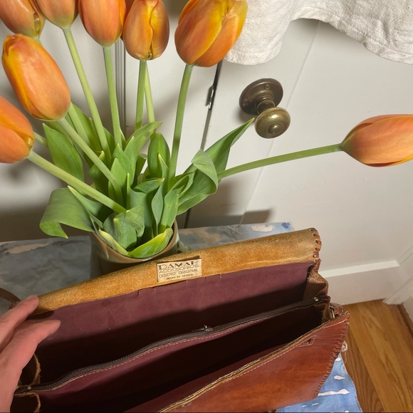 VTG Elephants 1970’s Gem Crossbody Leather Bag - Picture 5 of 12